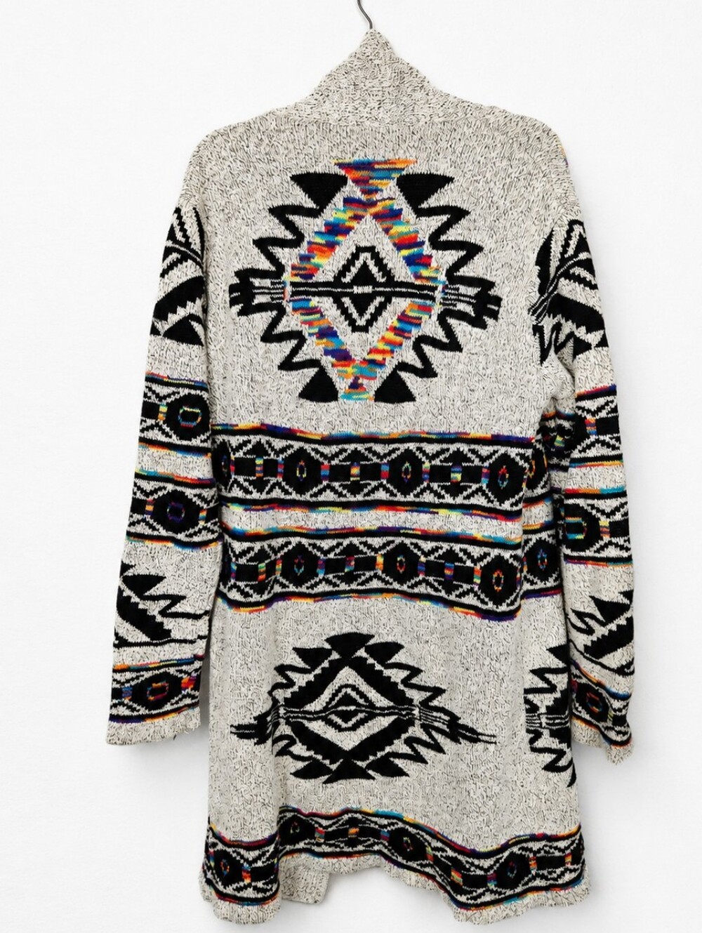 Northern Angel Aztec Southwestern Boho Open Front Duster Cardigan Small